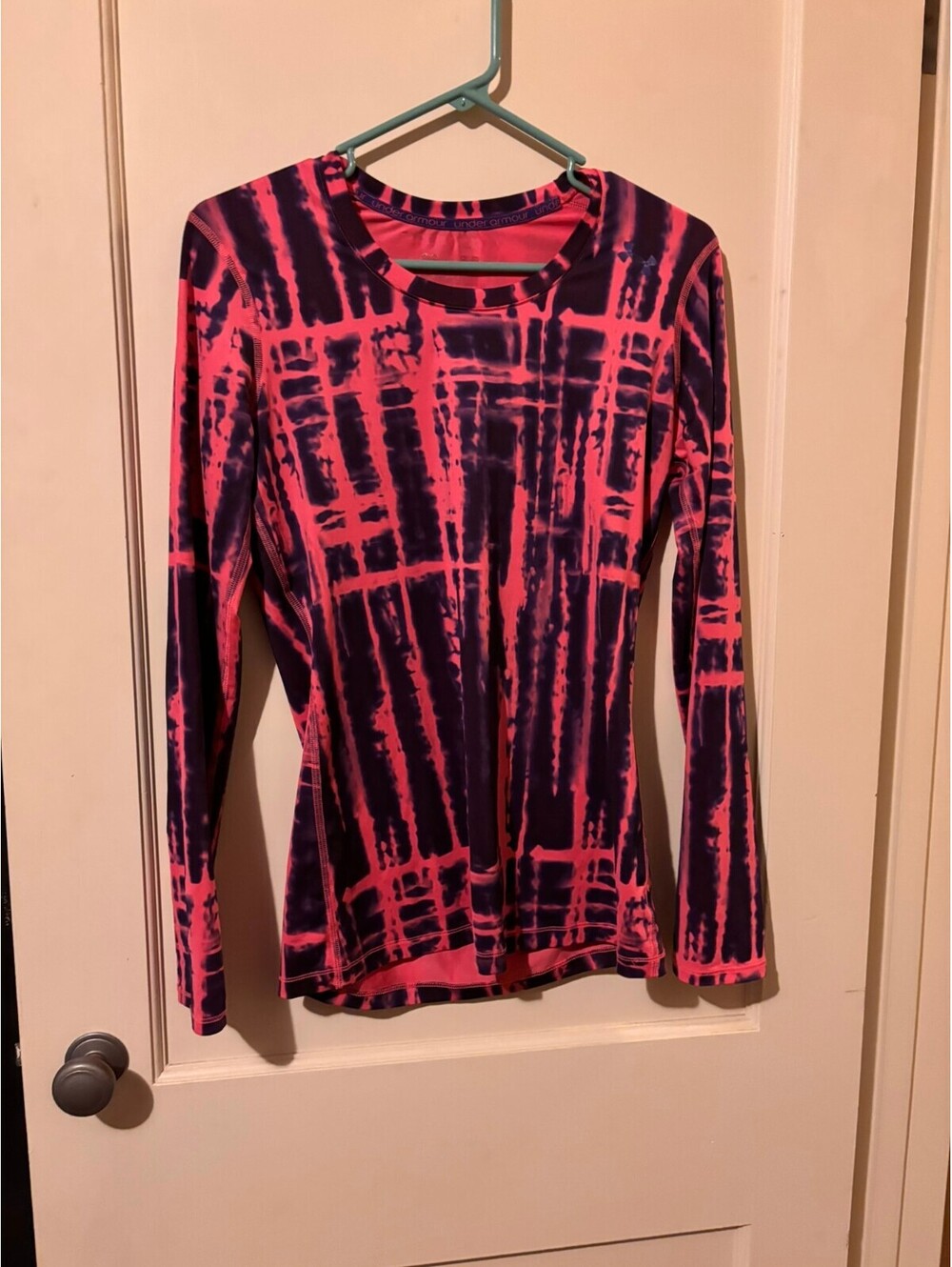 Under Armour pink and purple long sleeve athletic top Small